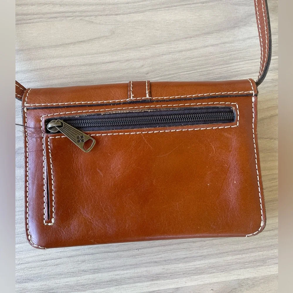 Patricia Nash Tan Leather Crossbody Bag